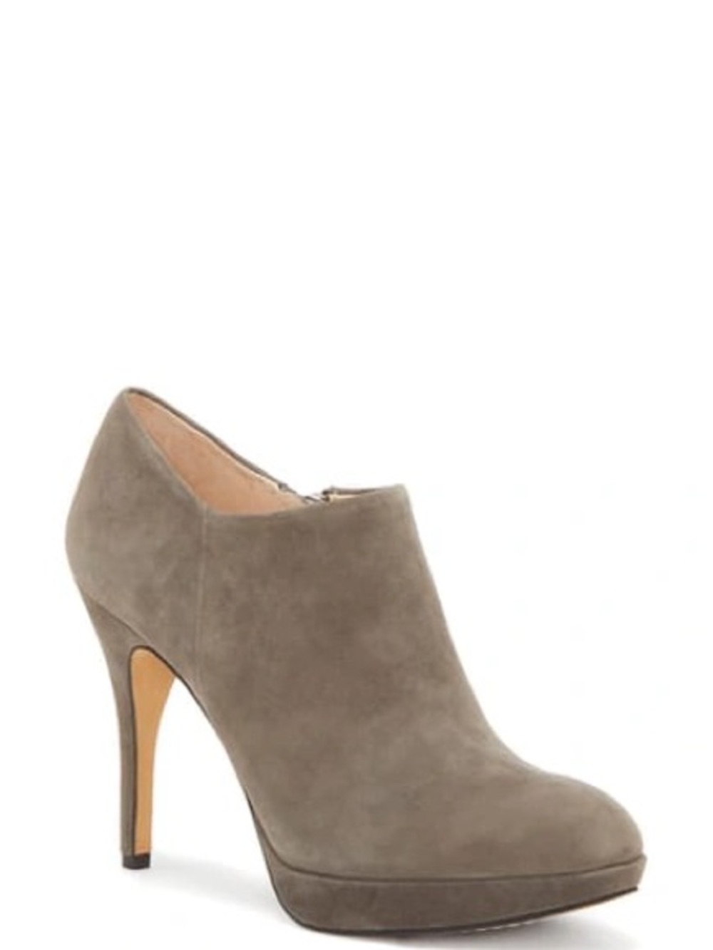 Vince Camuto Elvin Bootie In Shady Gray / Suede Platform Ankle Booties 7.5